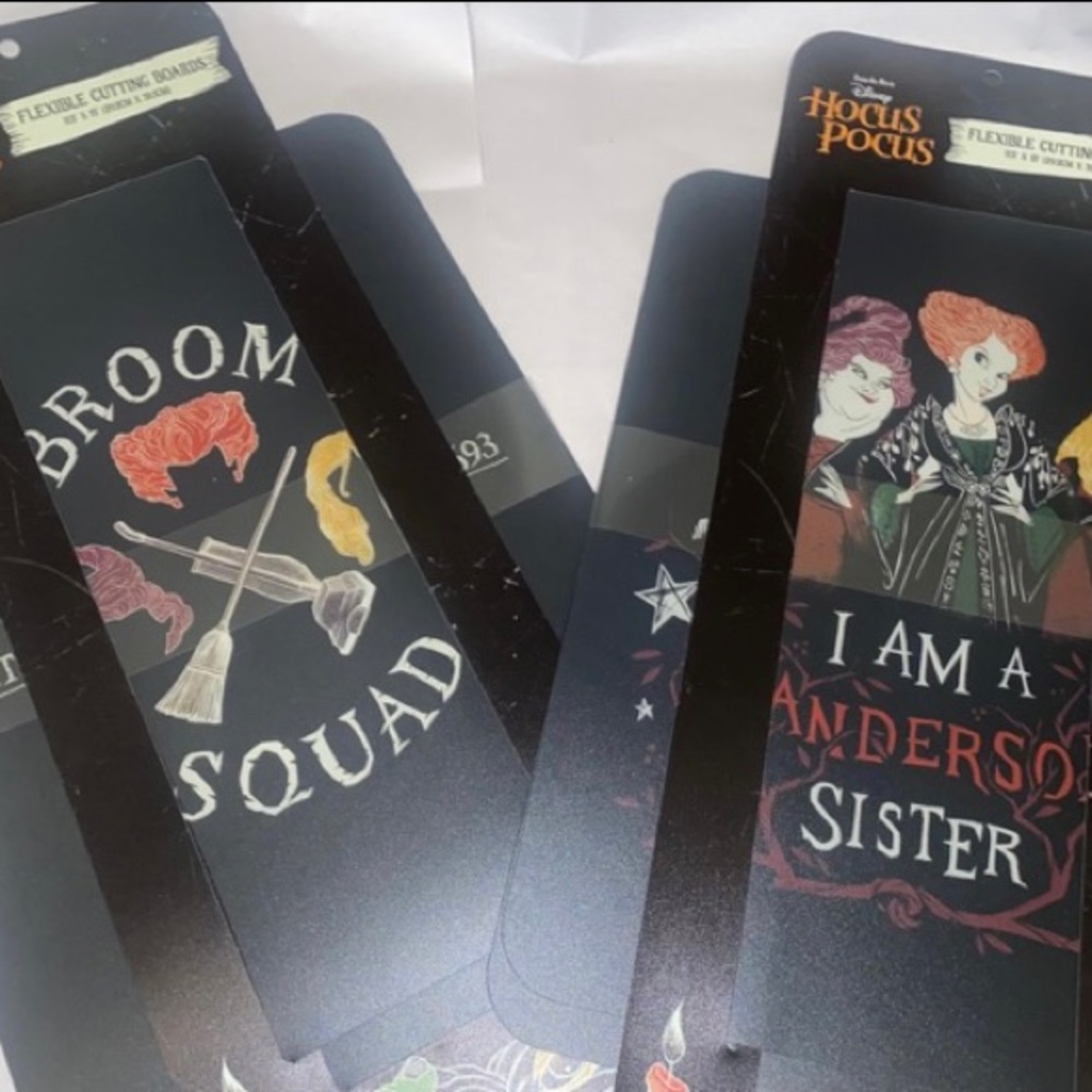 Disney Hocus Pocus Flexible Cutting Board 2 sets of Boards